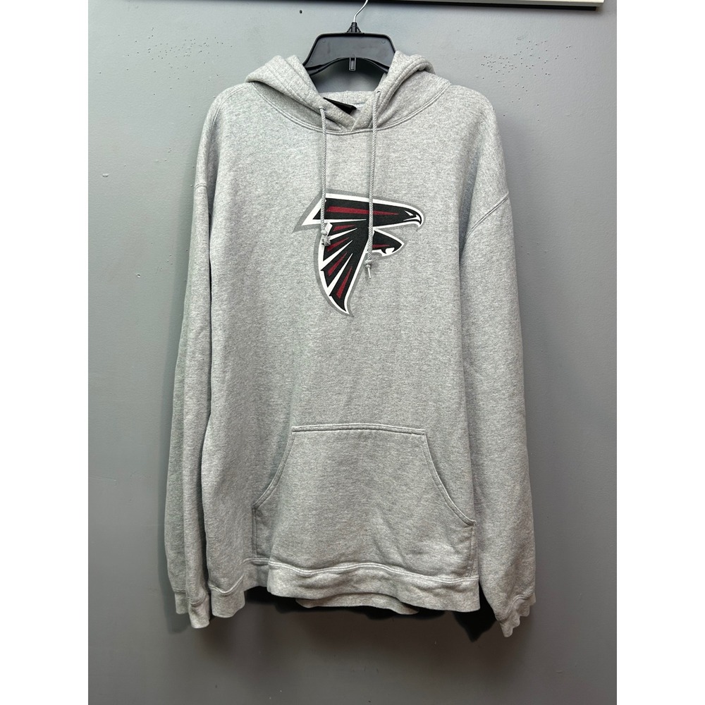Reebok Hoodie Men 2XL Gray Atlanta Falcons Graphic Pullover Sweatshirt Birds ATL
